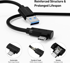 16FT VR Link Cable USB 3.0 to USB C For Quest 3 2 Pro Pico 4 PC SteamVR Headset