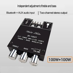 1Set ZK-1002T Bluetooth 5.0 TPA3116 2 CH 2*100W Digital Audio Amplifiers Module
