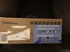 FiveStar Outdoor 4K HDTV Antenna 360 Degree UHF/VHF/FM Remote Control