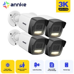 ANNKE 5MP Audio POE Security IP Camera 3K Outdoor Color Night AI Human Detection