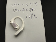 Shokz – OpenFit Pro (T010) -True Wireless Earbuds White – Left Side