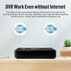 8 Channel Hybrid 5-in-1 DVR Built-in 500GB Hard Drive Home Surveillance Recorder