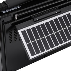 Solar Rechargeable Portable Bluetooth Radio AM/FM/SW 3-Band MP3 Player LED Light