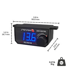 Stetsom Universal Bass, with Voltmeter & High to Low Converter & Switch ON / OFF