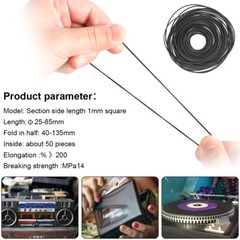 200X Square Rubber Drive Belt Kit ForCassette Player Recorder Repair Replacement