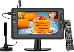9″ IPS Screen Portable TV with Digital ATSC Tuner, USB Port, AV Input, Built-In
