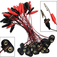 9V Battery Snap with Alligator Clips, 20Pcs 9 Volts Battery Clip to Dual Alli…