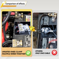 2 Car Battery Universal Terminal Connector Top Post Positive Negative Heavy Duty