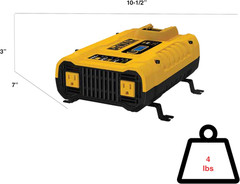 20V Power Inverter 1000 Watt Dual AC USB Ports Battery Clamps DC Plug Use