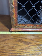 Rustic Indian Bohemian Handicraft Wooden Music CD Storage Desktop Table Cabinet