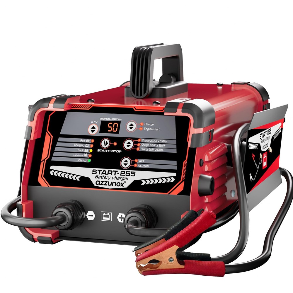 AZZUNOX 50A Car Battery Charger Starter Maintainer