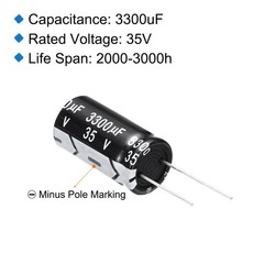 3300uF 35V 16x31mm Electrolytic Capacitor Radial Leads Aluminum Capacitors 10Pcs