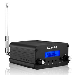 7W Wireless FM Transmitter for Church Long Range Stereo Broadcast Station Radio