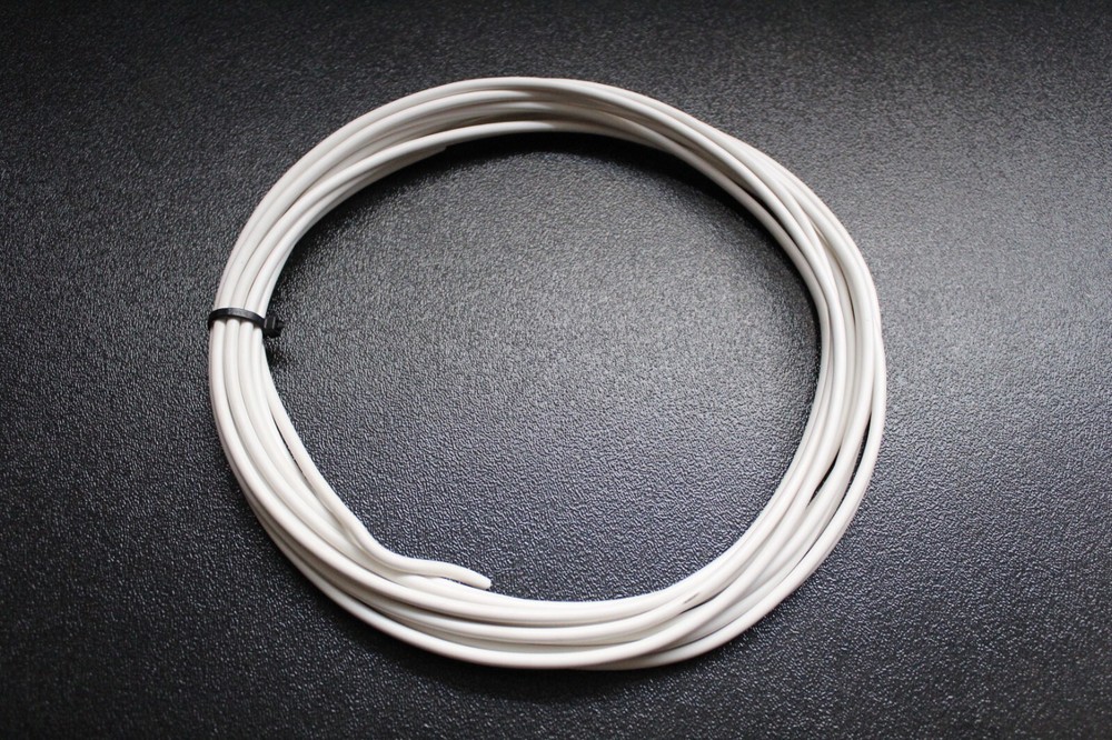 10 GAUGE WIRE 25 FT WHITE PRIMARY STRANDED COPPER AUTOMOTIVE POWER BATTERY AWG