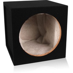 MDFS12 | Single 12″ Sealed 3/4″ MDF Black Carpeted Enclosure (1.0 cubic ft)