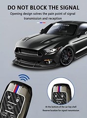 for Ram Key Fob Cover for 2019-2026 Dodge Ram 1500 6 Button Carbon Fiber