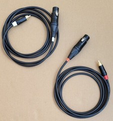 Pair Mogami 2552 Neutrik XLR Gold to RCA Audio Mic Microphone 2-Cables 1-20’FT