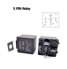 5 Pack 12V 30/40 Amp 5Pin SPST Automotive Relay w/Wires & Harness Socket Set