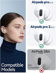 4 Pairs Replacement Ear Tips for Airpods Pro 2Nd/1St Generation with Portable St