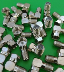 (5 PCS) F Male / Female Right Angle Connector – USA Seller