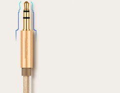 Golden 3.5mm Male to Male Aux Cable Cord Car Audio Headphone Jack PC Stereo