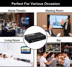 4 Port 1 In 4 Out HDMI 4K Hub Multi Splitter & Amplifier For 3D HDTV 1080P 1X4