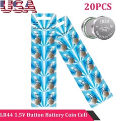 20Pcs AG13 LR44 A76 357 357A LR1154 SR1154 SR44 1.5V Button Battery Coin Cell