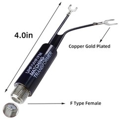 UHF VHF FM 75-300 Ohm TV Antenna Matching Transformer Coaxial Cable Adapter