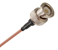 BNC Right-Angle Male to BNC Male 50-Ohm RG316 Coax Low Loss RF Cable