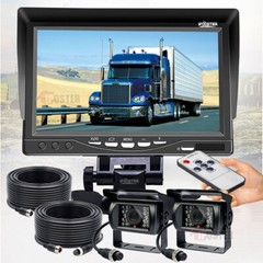 7” Backup Camera Quad Monitor Kit System Back Reverse Night Vision For Truck RV