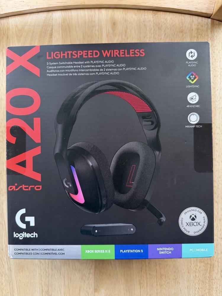 Logitech G Astro A20 X Light Speed Wireless Gaming Headset – New Sealed Box