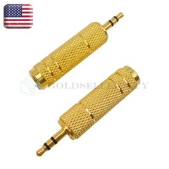 2PCS 6.35mm 1/4″Female to 3.5mm 1/8″ Male Jack Stereo Headphone Audio Adapter