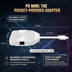 WE2USAT P6 Mini Android 14 TV Box, 4GB RAM 64GB ROM, with WiFi 6, 8K Ultra HD
