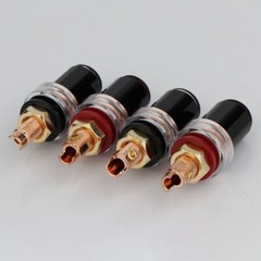 4Pcs Pure Copper Plated Binding Post Banana Female Speaker Amplifier Terminals