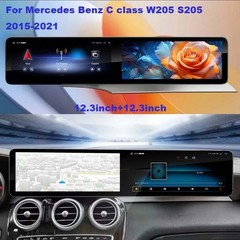 Car Radio Wireless Android Auto CarPlay 128GB For 2019 Mercedes-Benz GLC C-Class