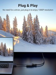 UGREEN Active HDMI Male to VGA Female Adapter with 3.5mm Audio Jack up to 1080P
