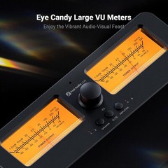 2-in-2 Out Amplifier Speaker Switcher Dual Analog VU Meter Box Class A, B, AB, D