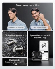 Shokz OpenFit Pro Open Ear True Wireless Bluetooth Active Noise Reduction 50Hr
