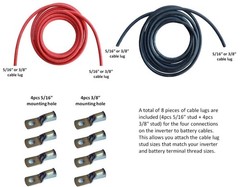 WindyNation 4/0 Gauge AWG (6 Feet Black + 6 Feet Red) Power Inverter Battery …