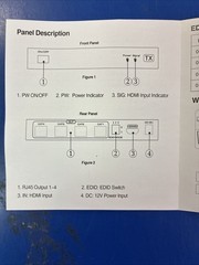 HDMI Extender Splitter Up to 165ft 1 in 4 Out Over Cat5e or 6 or 7 Repeater B…