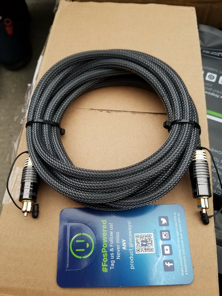 FOSPOWER 10FT AUDIO/VIDEO TOSLINK (M) TO TOSLINK (M) CABLE