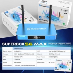 SuperBox S6Max TV BOX Support Authorized Distributor Same Day Shipping Send Gift