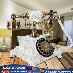Antique European Style Old Fashioned Rotary Dial Phone,Vintage Handset Telephone