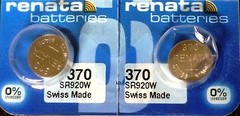 370 RENATA SR920W (2 piece) D370 Watch Battery Free Shipping Authorized Seller