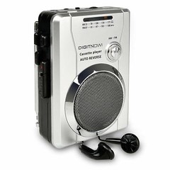 AM/FM Portable Pocket Radio and Voice Audio Personal Cassette Recorder Player