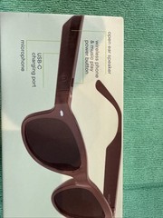 New WeariQ Wireless Smart Glasses Bluetooth, Black Polarized Lenses, Brown Frame