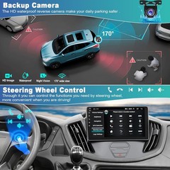 4+64G Android 13 Car Radio for Ford 2013-2019 Transit, 9 Inch IPS Touch Screen