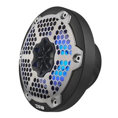 2 Pair DS18 NXL-6M/BK HYDRO Black 6.5″ 1200W 4-Ohm 2 Way Marine Speakers RGB LED