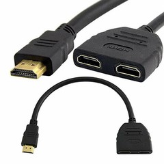 4K HDMI Splitter Cable 1 In 2 Out Adapter Male to 2 Female Dual Video Converter
