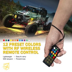 Xprite RGBW LED Rock Lights Neon Kit Remote Control Bluetooth For Jeep Truck UTV